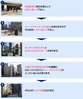 新宿南口店道順